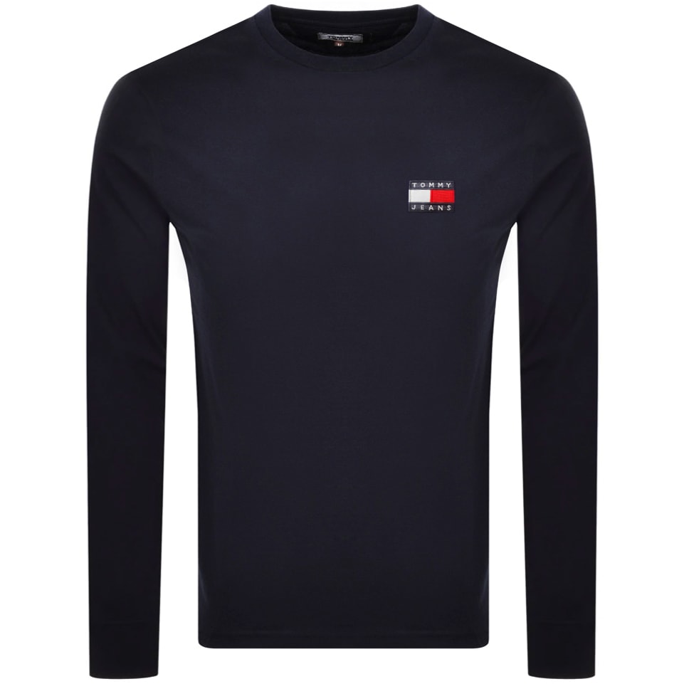 Alternative Image for ProductTommy Jeans Badge Logo Long Sleeve T Shirt Navy1